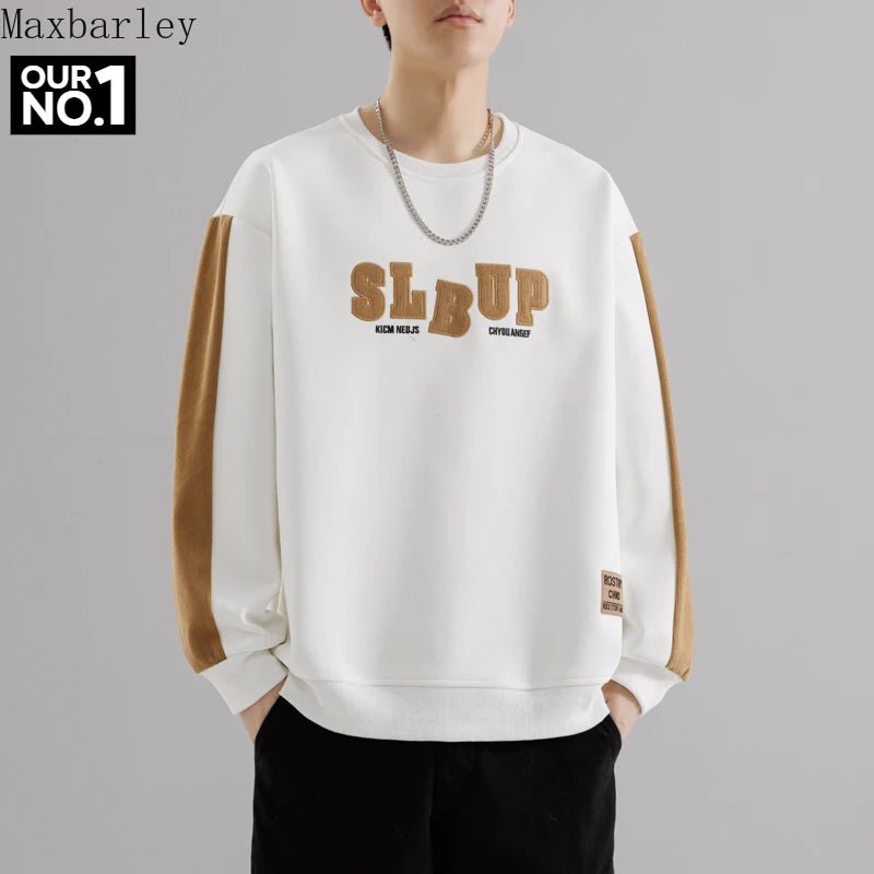 2025 New Sweatshirts Men's Autumn Casual Fashion Letter Printed Long Sleeve Hoodies Male Street Hip Hop Loose Crewneck Pullover