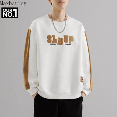 2025 New Sweatshirts Men's Autumn Casual Fashion Letter Printed Long Sleeve Hoodies Male Street Hip Hop Loose Crewneck Pullover