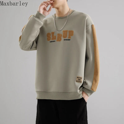 2025 New Sweatshirts Men's Autumn Casual Fashion Letter Printed Long Sleeve Hoodies Male Street Hip Hop Loose Crewneck Pullover