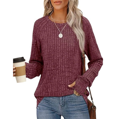 Sweatshirts For Women Long Sleeve Crewneck Pullover Casual Solid Tunic Tops With Thumb Hole Women's Sweatshirts Winter Clothing