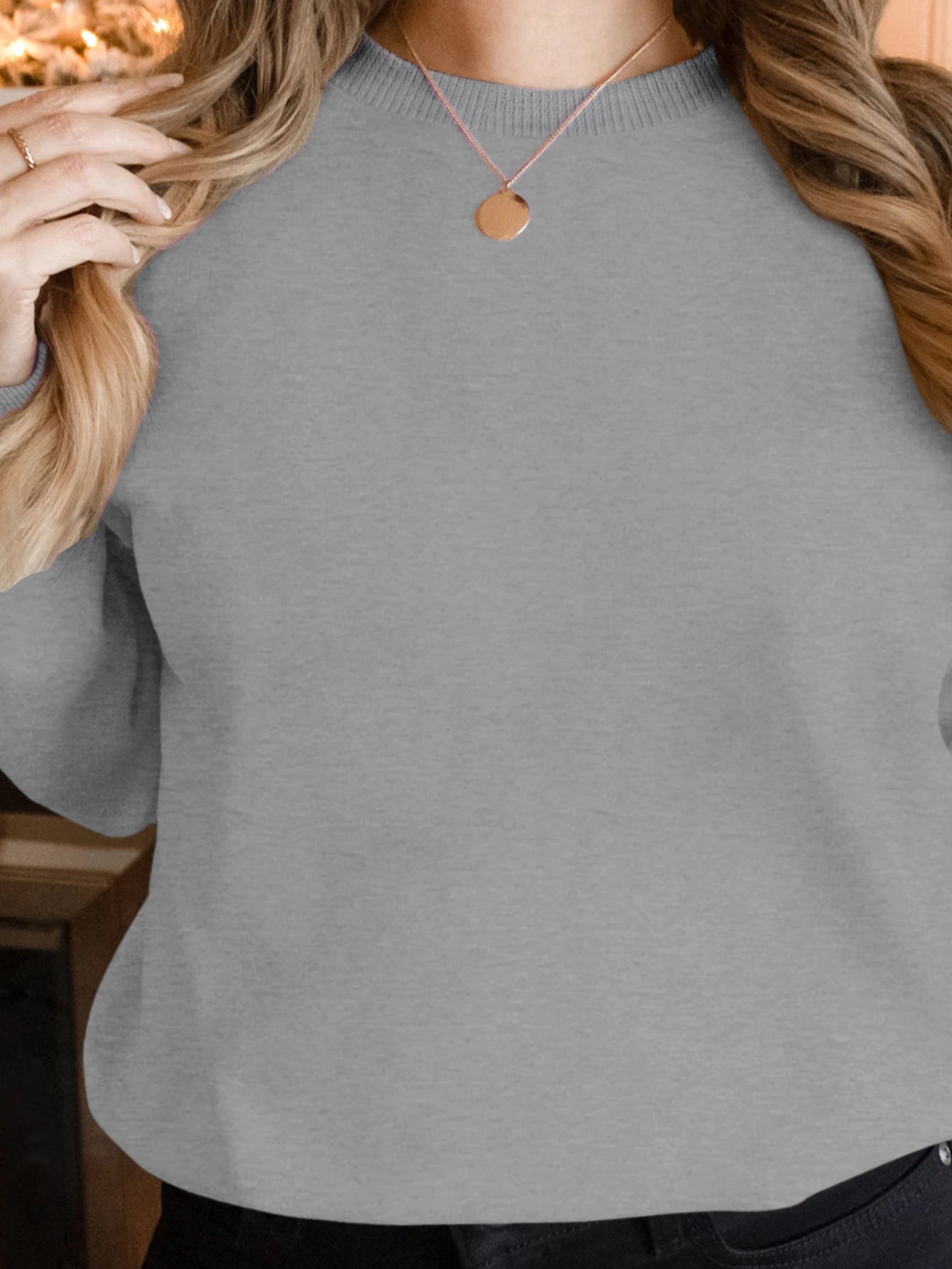 Women's Sweatshirts - Casual Long Sleeve Pullover, Loose Fit for Daily Wear, Stylish Solid Colors, Easy to Match with Various Ou