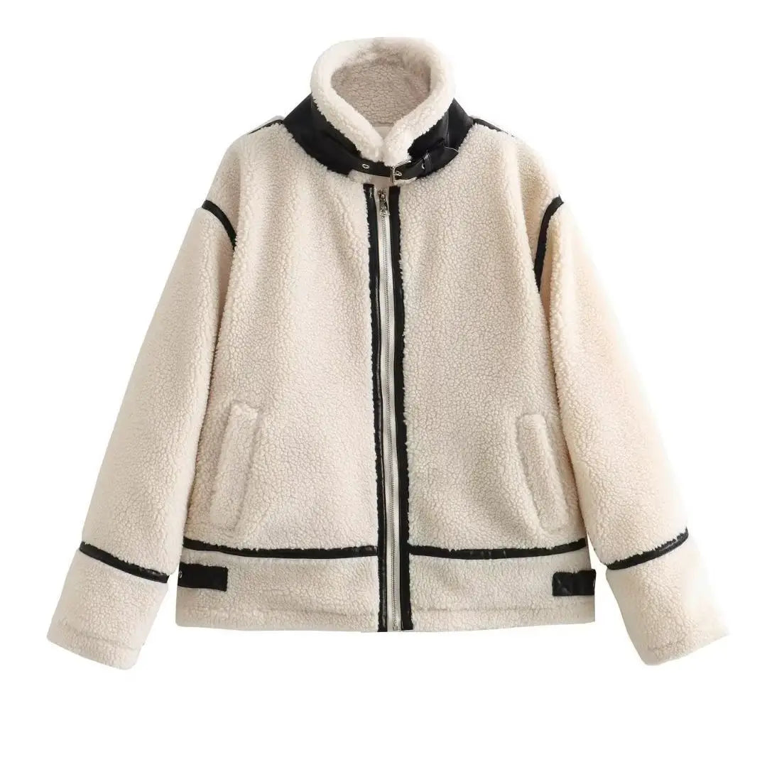 Women's Clothing 2024 Autumn and Winter New Fashion Casual Leather and Fur Lamb Wool Ladies Jacket Coat Winter Clothes Women