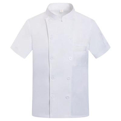 Catering Cooking White Shirt Restaurant Kitchen Chef T-Shirt Baker Work Uniform Waiter Hotel Clothes Cook Jacket Cafe Overalls
