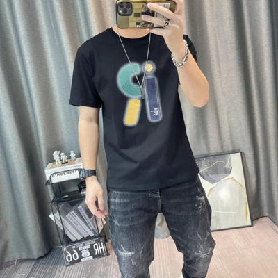 Clothes Streetwear Drawings Alphabet Men's T-shirt Top Man Tee Shirts Original Hip Hop Fashion Xl Kpop Vintage Funny White