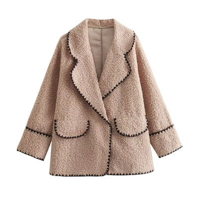 Women's Clothing 2024 Autumn and Winter New Fashion Casual Leather and Fur Lamb Wool Ladies Jacket Coat Winter Clothes Women