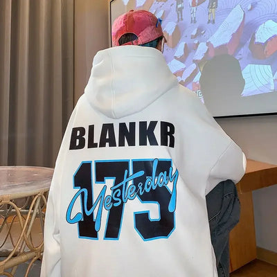 Sweatshirts for Man Hooded White Print Men's Clothing Hoodies Overfit Letter Streetwear Funny High Quality 90s Vintage Autumn