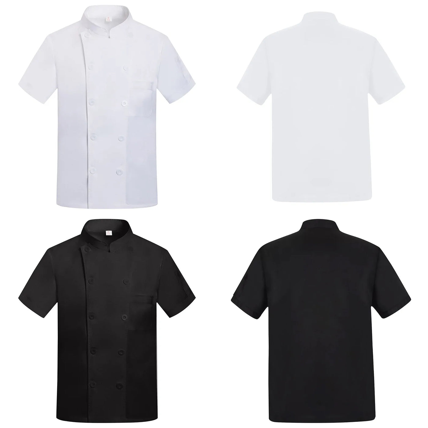 Catering Cooking White Shirt Restaurant Kitchen Chef T-Shirt Baker Work Uniform Waiter Hotel Clothes Cook Jacket Cafe Overalls