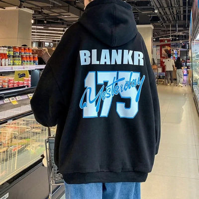 Sweatshirts for Man Hooded White Print Men's Clothing Hoodies Overfit Letter Streetwear Funny High Quality 90s Vintage Autumn