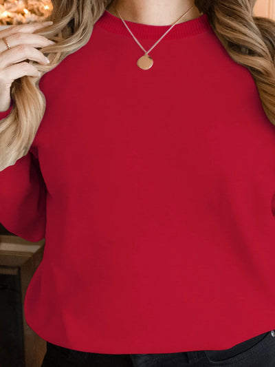 Women's Sweatshirts - Casual Long Sleeve Pullover, Loose Fit for Daily Wear, Stylish Solid Colors, Easy to Match with Various Ou
