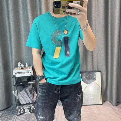 Clothes Streetwear Drawings Alphabet Men's T-shirt Top Man Tee Shirts Original Hip Hop Fashion Xl Kpop Vintage Funny White