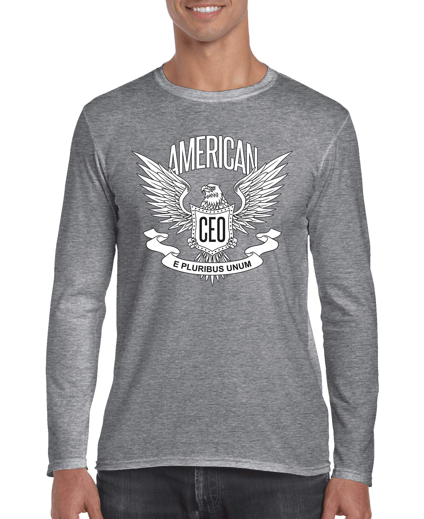 American CEO Patriotic Eagle Men's Long Sleeve Shirt