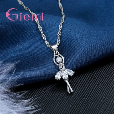 Beautful Elegant Women Jewelry Sets Pure 925 Sterling Silver Pendant.