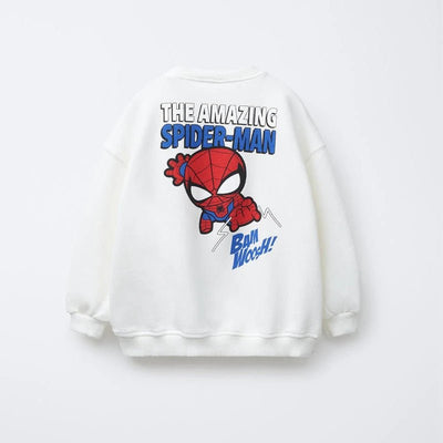 Blue Sweatshirts Fashion Casual Clothing Boys Baby Crewneck Tops 2025 New Kids Thin Long-sleeved Tops Cartoon Printed Hoodies