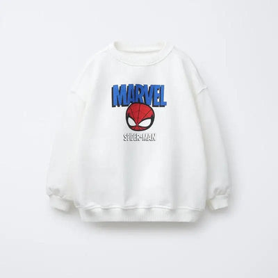 Blue Sweatshirts Fashion Casual Clothing Boys Baby Crewneck Tops 2025 New Kids Thin Long-sleeved Tops Cartoon Printed Hoodies