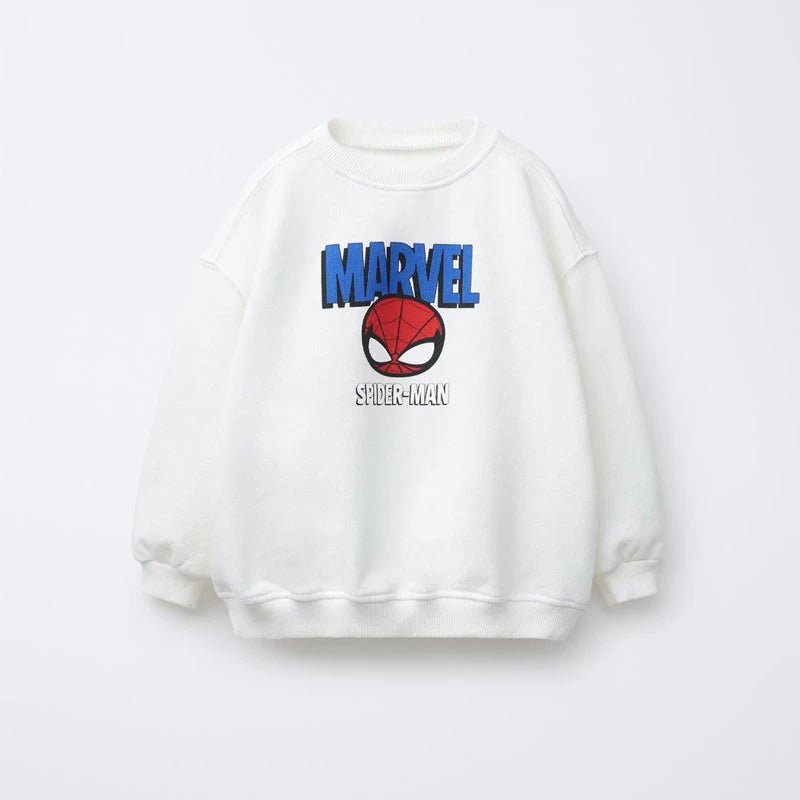 Blue Sweatshirts Fashion Casual Clothing Boys Baby Crewneck Tops 2025 New Kids Thin Long-sleeved Tops Cartoon Printed Hoodies