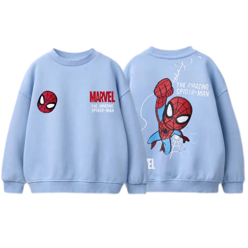 Boys Cartoon Sweatshirts Loose Sports Round Neck Tops New Spring Autumn Clothing Toddler Trendy Printed Long-sleeved Hoodies
