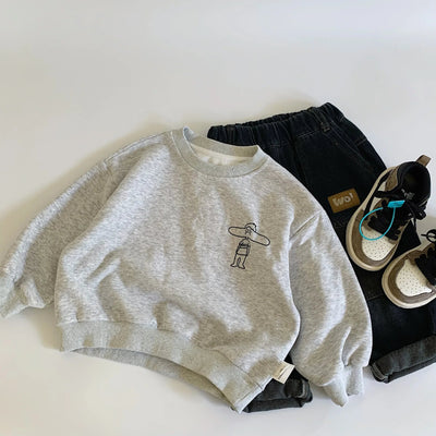 Children Sweatshirts 2024 Autumn Winter Tops for Kids Long Sleeve Boys Girls Pullovers Cartoon Toddler Outerwear Baby Outfits