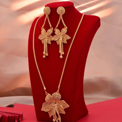 Dubai Jewelry sets 24K gold plated luxury African wedding gifts bridal bracelet necklace earrings ring jewellery set for women