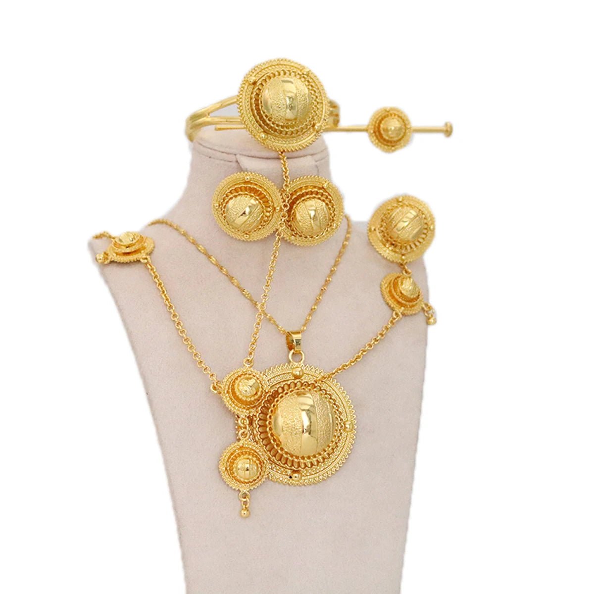 Ethiopian women's jewelry set, hairpins, headbands, earrings, bracelets, rings, pendants, African brides' wedding gifts