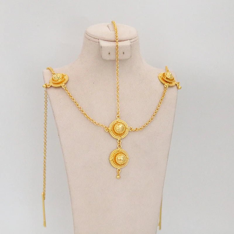 Ethiopian women's jewelry set, hairpins, headbands, earrings, bracelets, rings, pendants, African brides' wedding gifts