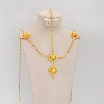 Ethiopian women's jewelry set, hairpins, headbands, earrings, bracelets, rings, pendants, African brides' wedding gifts
