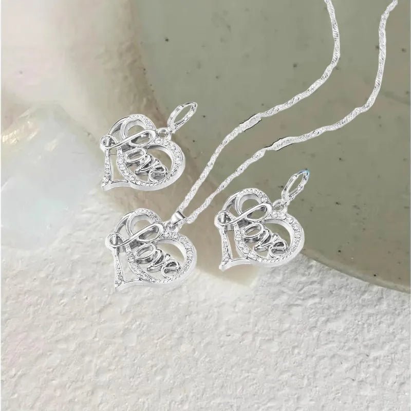Factory Price Top Quality Wedding Jewelry Accessories 925 Sterling Silver Necklace Earrings Pendants
