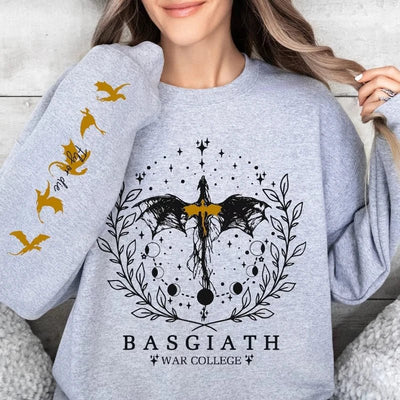 Fourth Wing Sweatshirt Basgiath War College Sweatshirt Women Graphic Hoodies Riders Quadrant Fantasy Reader Bookish Pullover Top