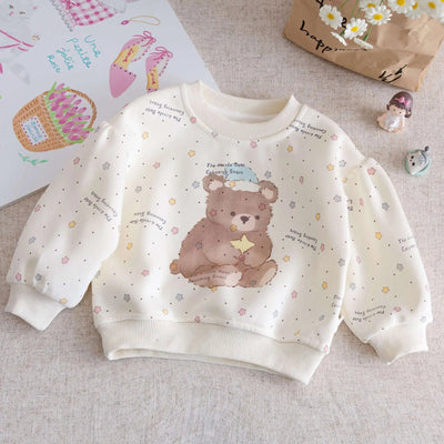 Girls Sweatshirts 2025 Autumn Spring Cartoon Tops for Kids Children's Long-sleeved Hoodies Toddler Pullovers Baby Sweater