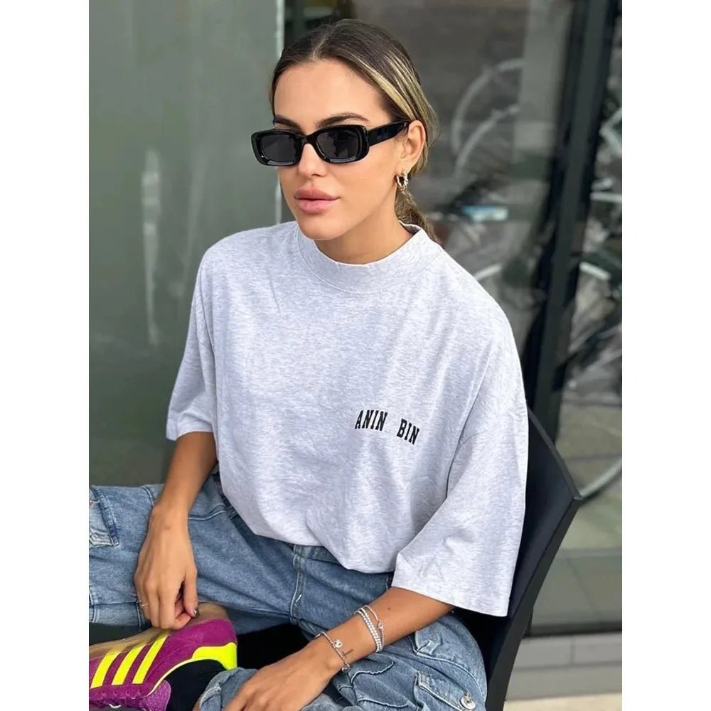 Graphic Aesthetic T-Shirts for Women Summer Clothes 2024 Cotton Half Sleeve Loose Tees Tops Oversized Female Fashion T-Shirt