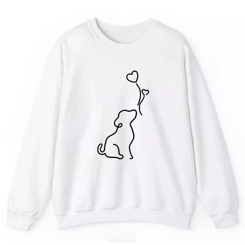 Hot Sales Womens Sweatshirts Cute Printing O Neck Tops Casual Daily Outdoors Sports Jogging Pullover Long Sleeves Woman Clothing