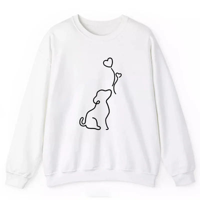 Hot Sales Womens Sweatshirts Cute Printing O Neck Tops Casual Daily Outdoors Sports Jogging Pullover Long Sleeves Woman Clothing
