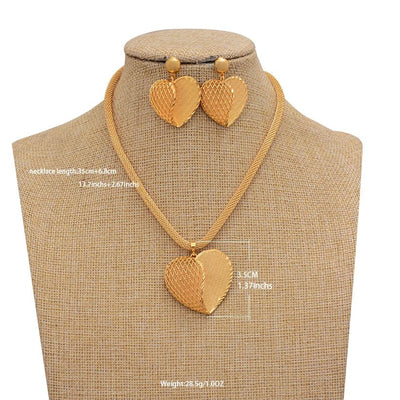 Jewelry Set For Women  Gold Plated With Necklace Pendant Nigerian Wedding Jewelry