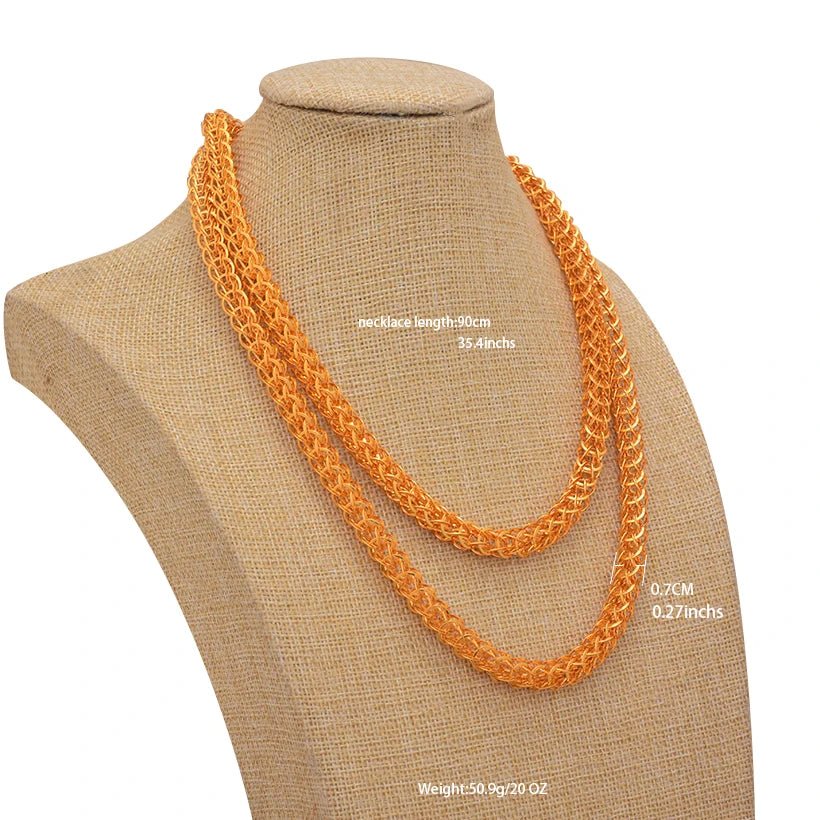 Jewelry Set For Women  Gold Plated With Necklace Pendant Nigerian Wedding Jewelry