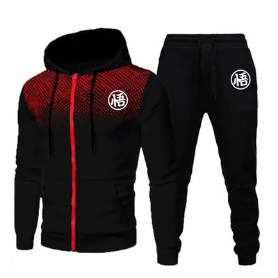 Jogging Sweatshirts for Men Hot Sales Men's Clothing Fashion Zip Up Hoodies Coat Long Sleeve Set Outdoors Casual Sweatpants 2024