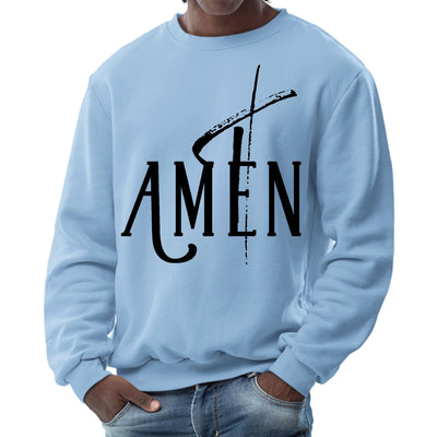 Mens Graphic Sweatshirt - Amen Black Print-5