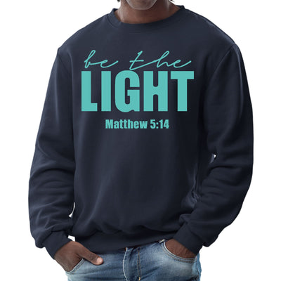 Mens Graphic Sweatshirt - be the Light Print-5