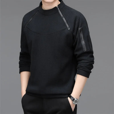 Men's Sweatshirs Spring Fall Long-sleeved T-shirt Top Loose Trend Round Neck Bottoming Shirt Lightweight Casual Sports
