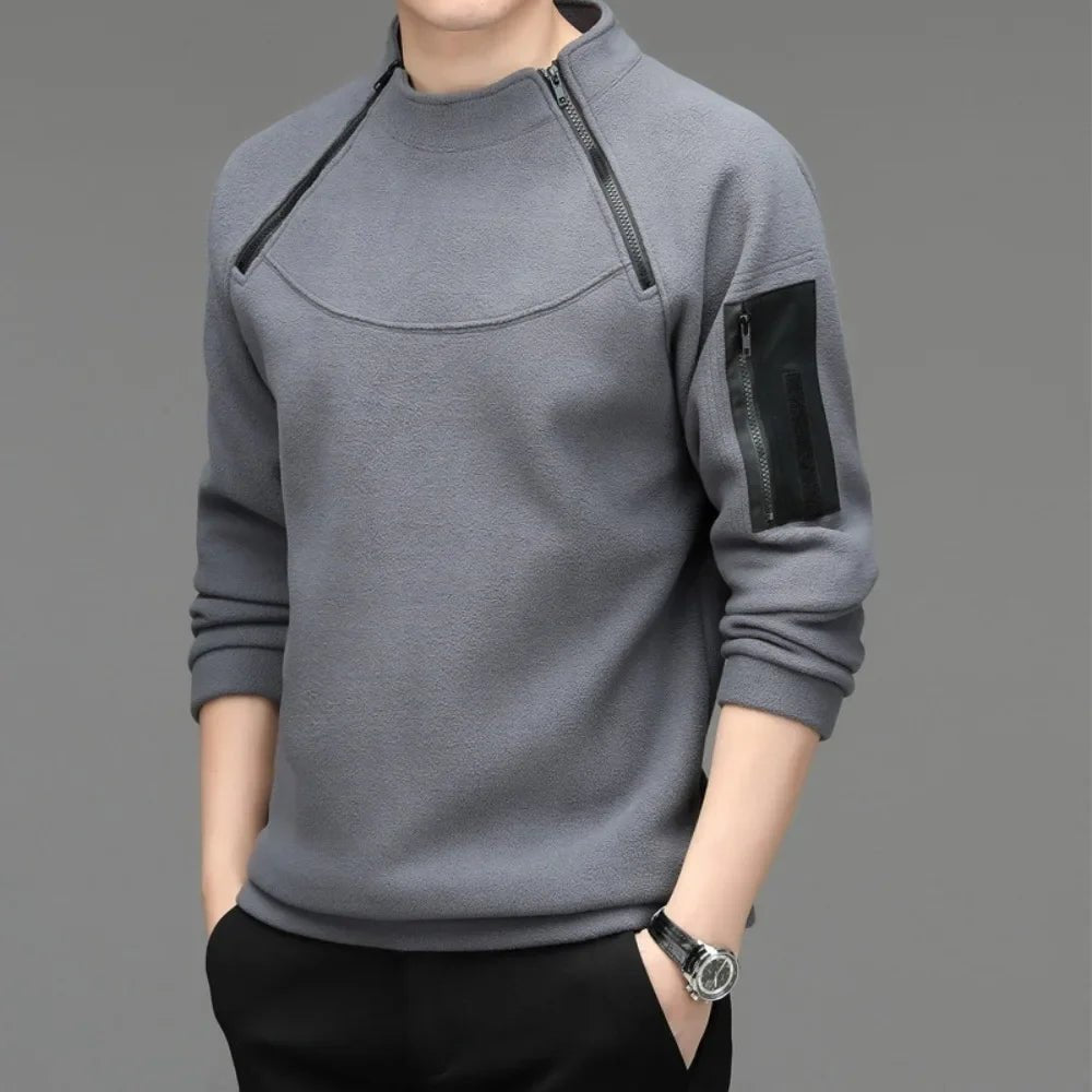 Men's Sweatshirs Spring Fall Long-sleeved T-shirt Top Loose Trend Round Neck Bottoming Shirt Lightweight Casual Sports