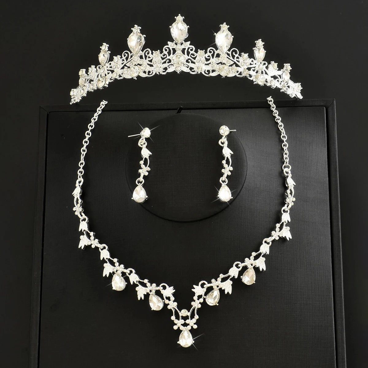 Women's Bridal Jewelry Sets, Bridal Wedding Crowns, Tiaras & Crowns, Bridal Crystal Rhinestone Necklaces, Tiaras, Wedding Hair A
