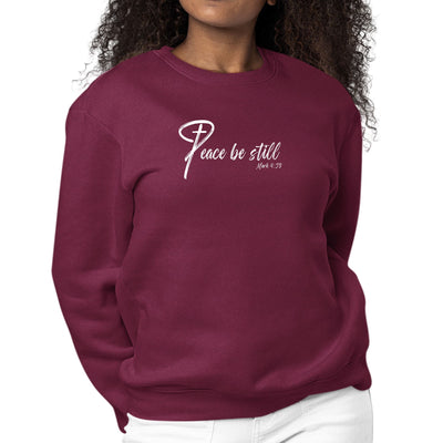 Womens Graphic Sweatshirt Peace be Still-5