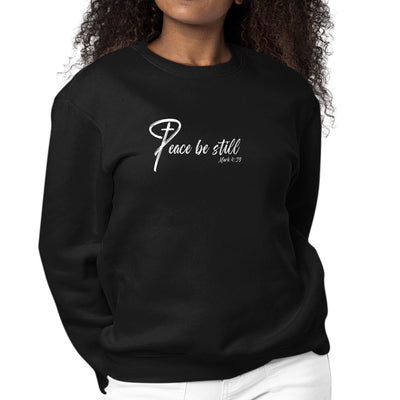Womens Graphic Sweatshirt Peace be Still-0
