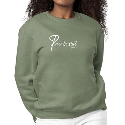 Womens Graphic Sweatshirt Peace be Still-7
