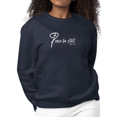 Womens Graphic Sweatshirt Peace be Still-2