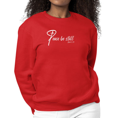 Womens Graphic Sweatshirt Peace be Still-1