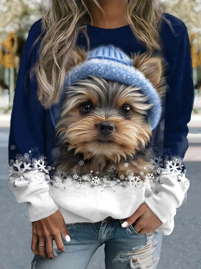 Women's Sweatshirt Animal Dog Graphics 3D Print Sweatshirt for Women Casual Long Sleeve O-Neck Pullover Women's Clothing