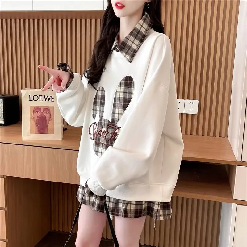 Women's Sweatshirts Baggy Graphic Kawaii Cute Female Top Loose Xxl High Quality Pullovers Basic Harajuku Fashion Y2k Style Coat