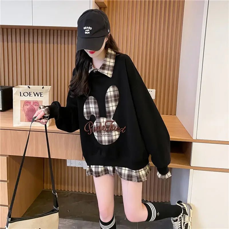 Women's Sweatshirts Baggy Graphic Kawaii Cute Female Top Loose Xxl High Quality Pullovers Basic Harajuku Fashion Y2k Style Coat