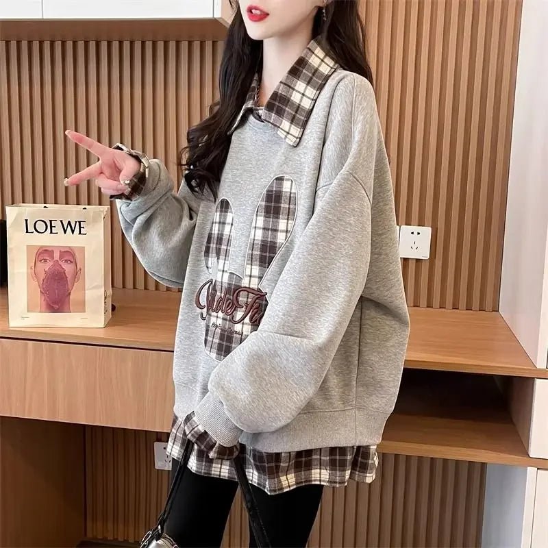 Women's Sweatshirts Baggy Graphic Kawaii Cute Female Top Loose Xxl High Quality Pullovers Basic Harajuku Fashion Y2k Style Coat